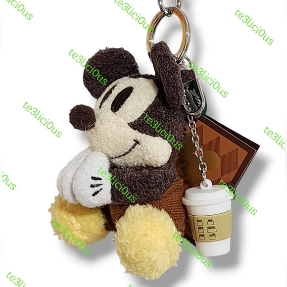 DISNEY x STARBUCKS KOREA AUTUMN JOYFUL MICKEY KEYCHAIN - Picture 7 of 8